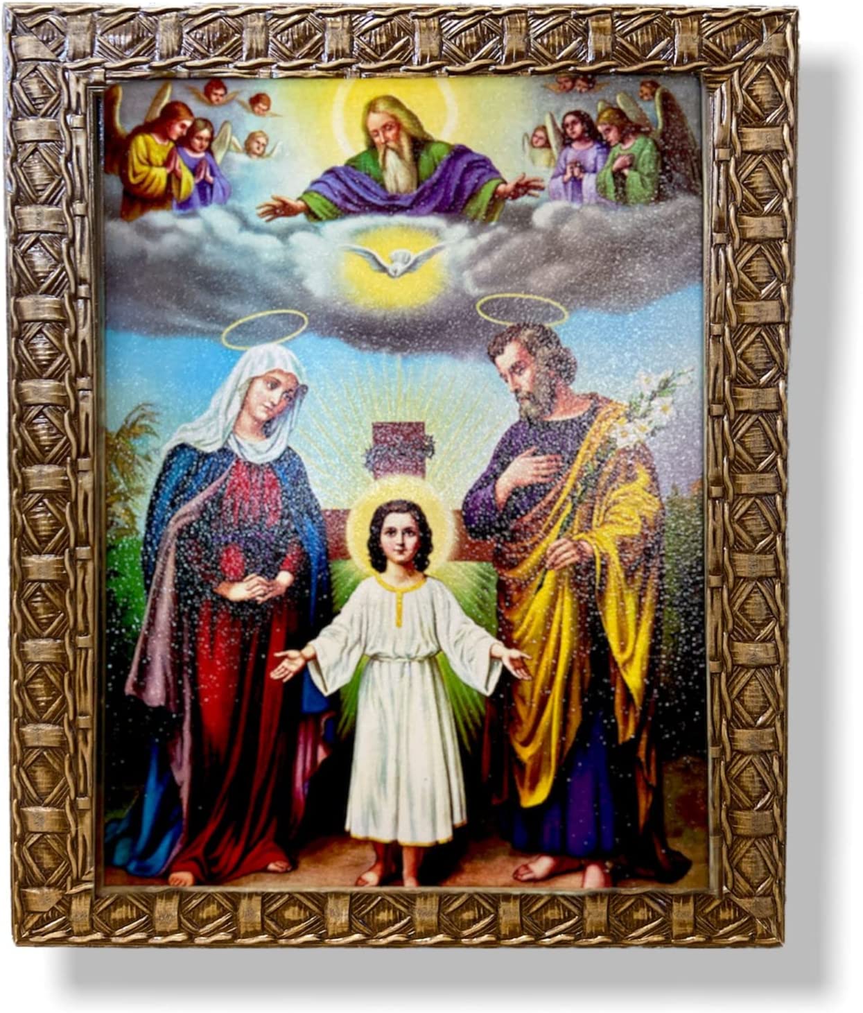 Quadro Religioso Sagrada Fam Lia Cm X Cm Resinado B Blia