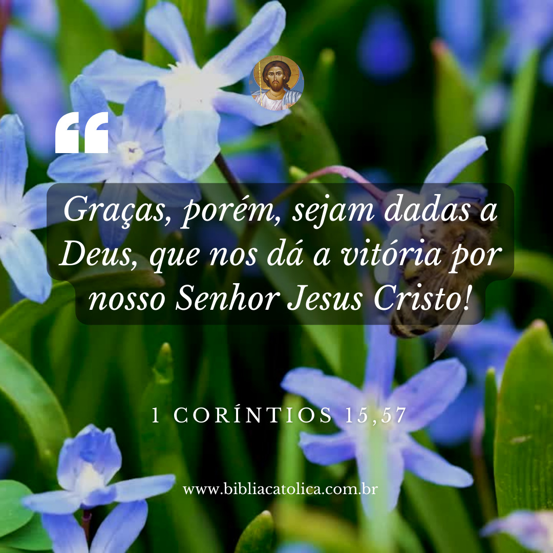 1 Coríntios 15:57 (Graças a Deus que nos dá a vitória) - Bíblia